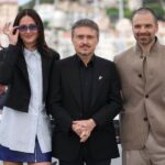 ريناته رينسفه، كريستيان مونجيو، وسيباستيان ستان في مهرجان كان.