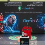 شعار جوجل جيميناي والجامعة الملكية المغربية لكرة القدم
