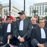مجموعة من القضاة يحملون لافتات