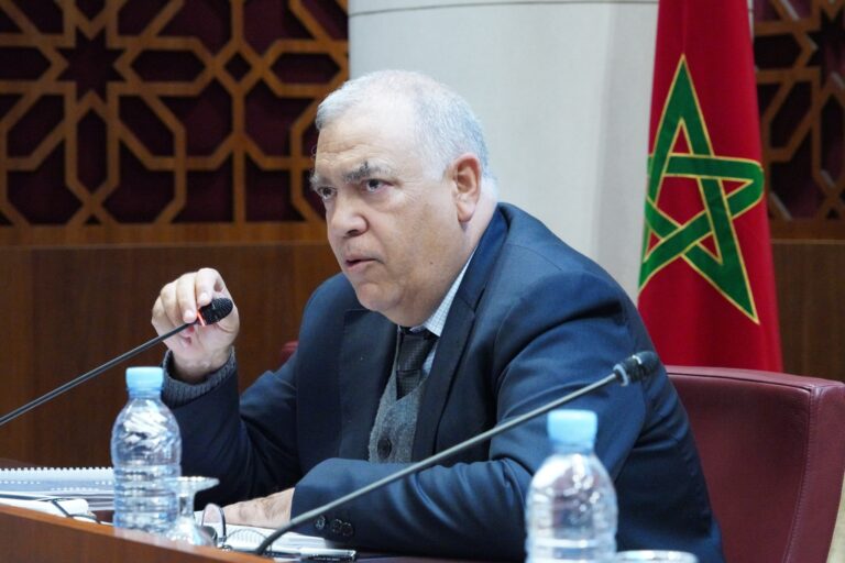 عبد الوافي لفتيت يتحدث أمام ميكروفون