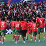 لاعبي المنتخب المغربي لأقل من 17 سنة في الملعب