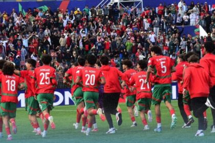 لاعبي المنتخب المغربي لأقل من 17 سنة في الملعب