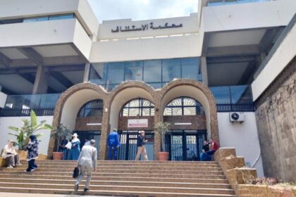أعضاء لجنة العدل بمجلس النواب يصعدون الدرج.