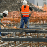 رجال يعملون في موقع بناء