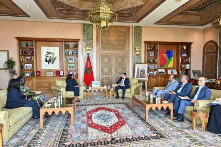 بوريطة ونظيرته الغينية في اجتماع عمل