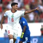 شادي رياض بقميص المنتخب المغربي رقم 6