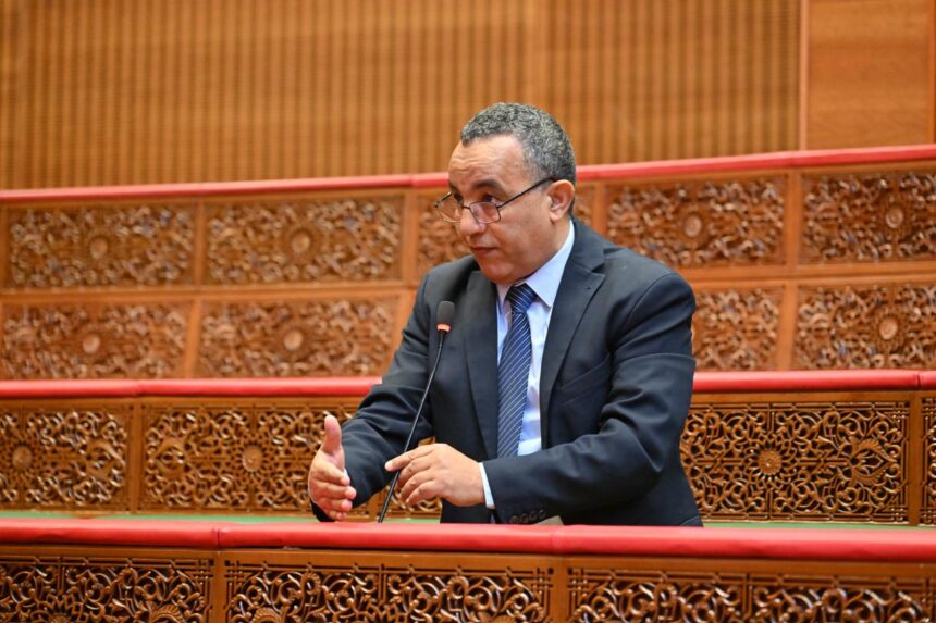 لحسن نازهي يتحدث أمام الميكروفون