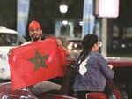 جماهير مغربية تحتفل بفوز أسود الأطلس في دبي