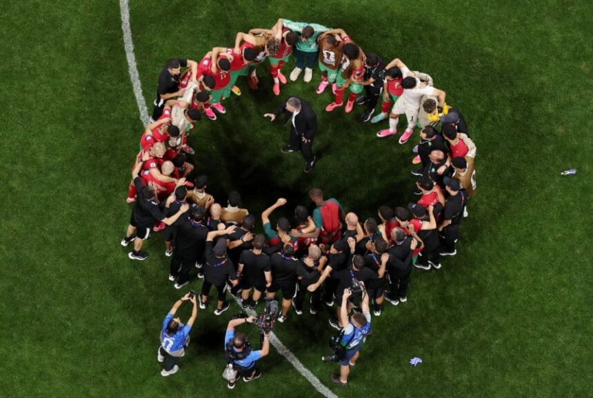 منتخب المغرب لكرة القدم يحتفل بانتصار هام في مونديال 2026