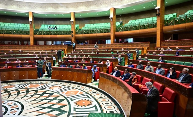قاعة مجلس المستشارين خلال جلسة تصويت على مشروع قانون