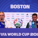 المدرب محمد وهبي يتحدث في ندوة صحفية حول كأس العالم