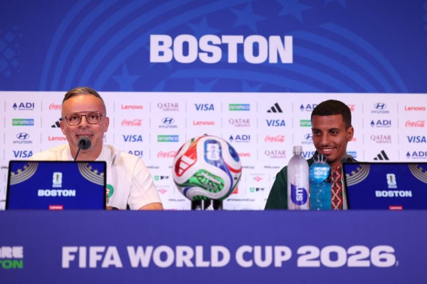 المدرب محمد وهبي يتحدث في ندوة صحفية حول كأس العالم