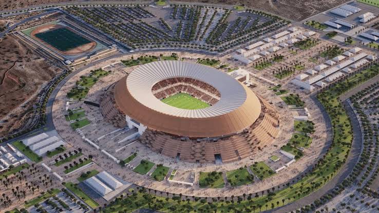 ملعب أدرار بأكادير قيد التجديد لاستضافة كأس العالم 2030.