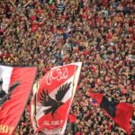 جماهير الأهلي في المدرجات ترفع علم النادي