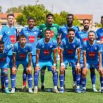 لاعبي فريق أمل تيزنيت يحتفلون بالصعود