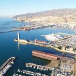 صورة جوية لميناء الناظور غرب المتوسط بمنارة.