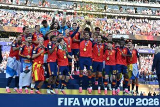 منتخب إسبانيا لكرة القدم يحتفل بكأس العالم
