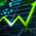 مؤشر أسهم باللون الأخضر يرتفع في بورصة الدار البيضاء.