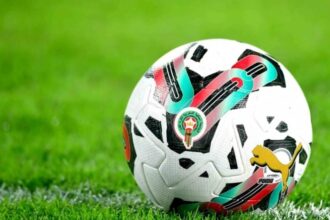 كرة قدم بيضاء تحمل شعار PUMA