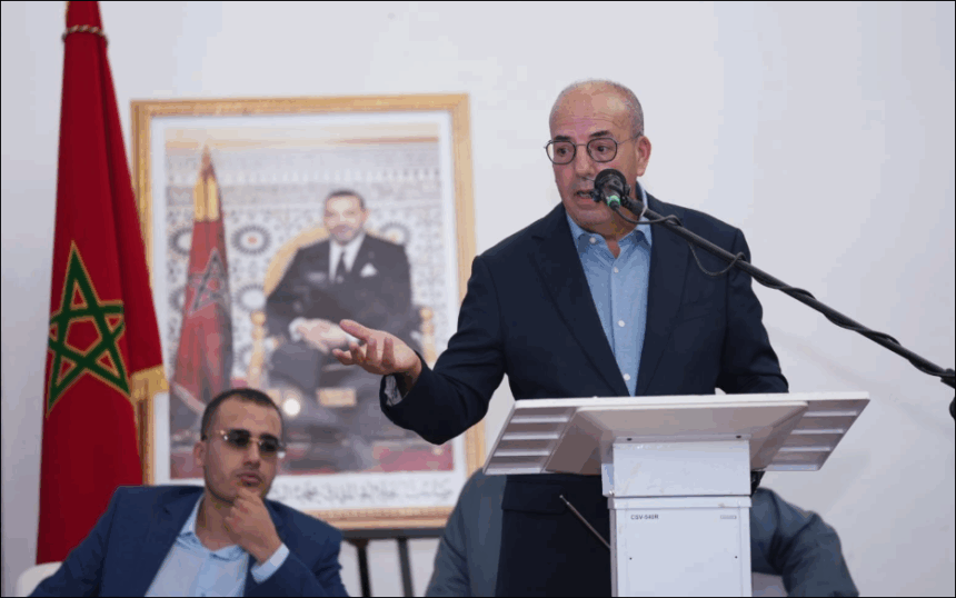 أحمد البواري يتحدث في مؤتمر صحفي حول مشاريع المياه