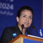 ليلى بنعلي تتحدث في مؤتمر صحفي لحزب الأصالة والمعاصرة