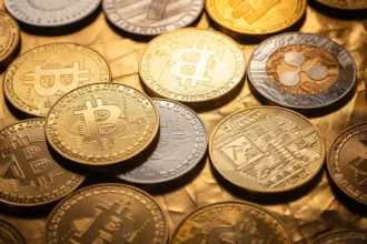 عملات رقمية مشتعلة ترمز لارتفاع الأسعار