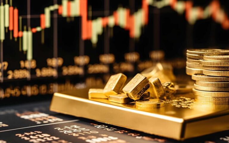 عملات ذهبية وقوالب ذهب