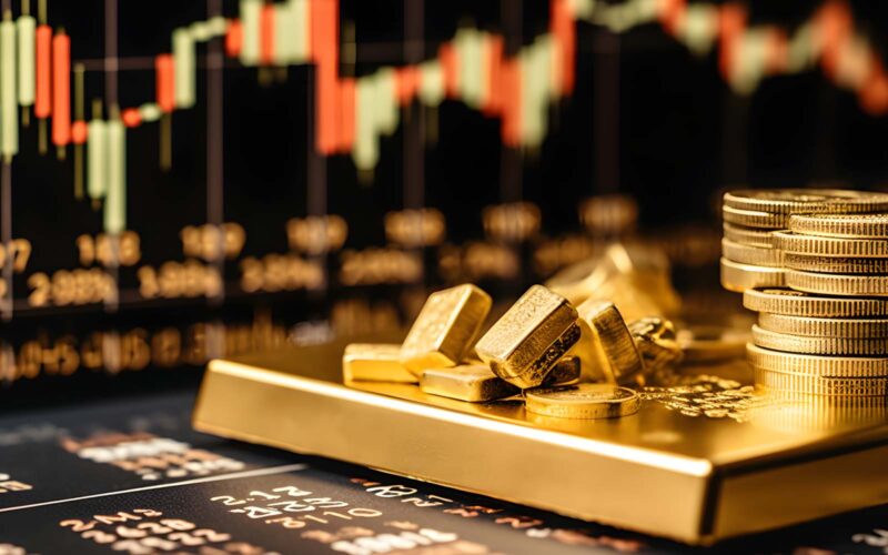 عملات ذهبية وقوالب ذهب