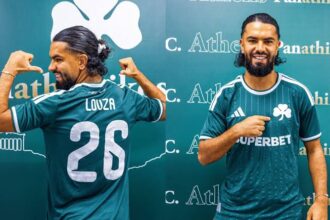عمران لوزا بقميص فريق كرة قدم يحمل شعار Superbet