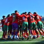 لاعبي المنتخب المغربي لأقل من 20 سنة يحتفلون