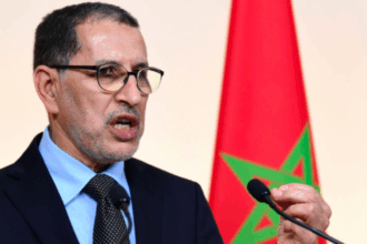سعد الدين العثماني يتحدث إلى الميكروفون