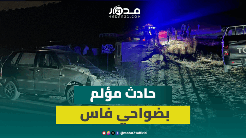 شاحنة دهست أغنامًا بطريق ولاد جامع